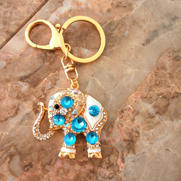 Accessories - 💥SALE💥Elephant Rhinestone & Jeweled Keychain New